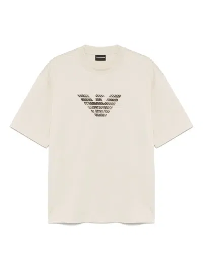 Emporio Armani Cotton T-shirt In Neutrals