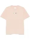 Emporio Armani Printed Organic Cotton T-shirt In Pink