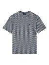 Emporio Armani Asv Icon Jacquard Jersey Jumper With Op-art Motif In Multi