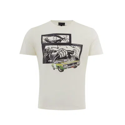 Emporio Armani Beige Cotton Tee For The Classically Inspired