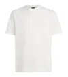 Emporio Armani White T-shirt With Logo On The Front Tone-on-tone In Cotton Man