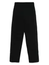 Emporio Armani Technical-cady Trousers With Elasticated Waistband In Black