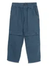 Emporio Armani Cotton Trousers In Blue