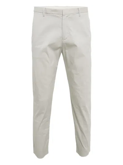 Pre-owned Emporio Armani Cotton Trousers In Gray
