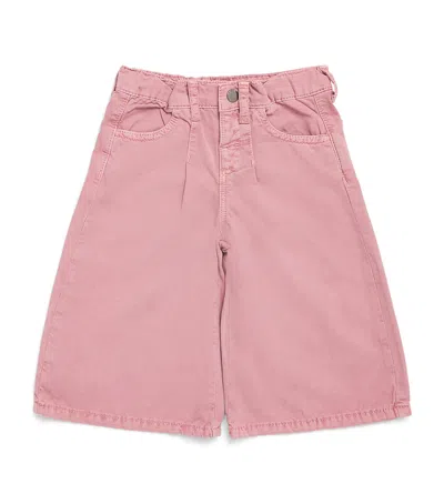 Emporio Armani Kids' Cotton Trousers In Pink