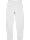 Emporio Armani Asv Slim-cut Trousers In White