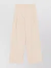 Emporio Armani Wide Leg Trousers With Elasticated Waistband And Slits