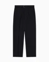 Emporio Armani Cotton Trousers With Matching Belt In Black