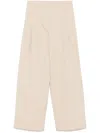 Emporio Armani Wide Leg Trousers With Elasticated Waistband And Slits