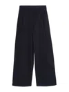 Emporio Armani Cotton Wide-leg Trousers In Blue
