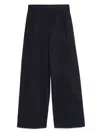 Emporio Armani Technical-cady Trousers With Elasticated Waistband In Blue