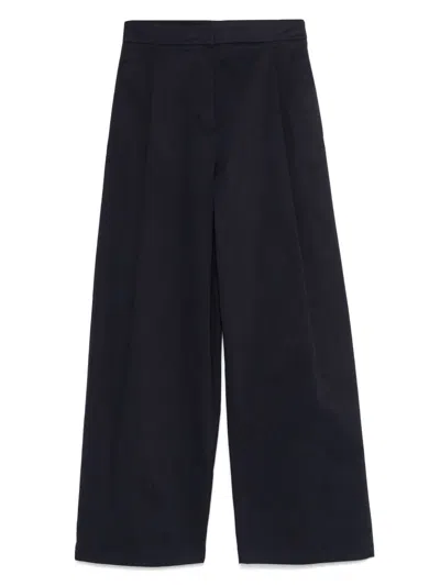 EMPORIO ARMANI COTTON WIDE-LEG TROUSERS