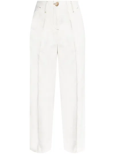 EMPORIO ARMANI COTTON WIDE-LEG TROUSERS