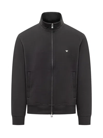 Emporio Armani Cotton-blend Sweatshirt In Iconico 0920 Blu Navy Ea