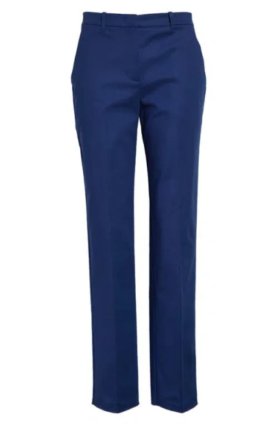 Emporio Armani Couture Straight Leg Pants In Cobalt Blue