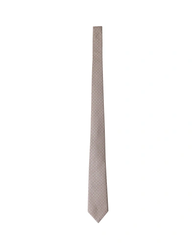 Emporio Armani Cravatta In Seta Con Motivo Geometrico In Gray