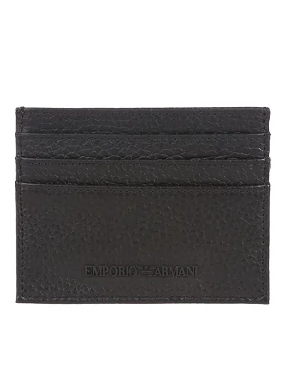 Emporio Armani Credit Card Holder In Black