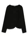 Emporio Armani Milano Stitch Shoulder Pads Jacket In Black