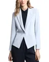 Emporio Armani Crepe Cady Notch Lapel Jacket In Solid Medi