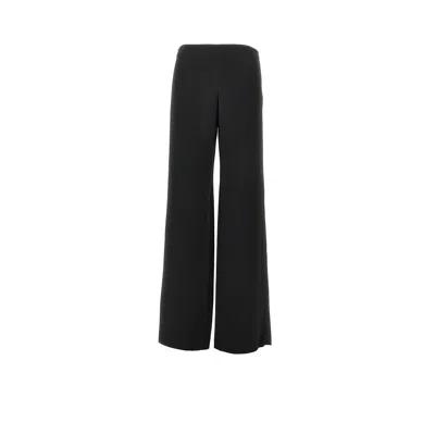 Emporio Armani Crepe Cady Palazzo Pants In Black