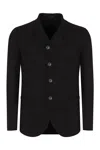 Emporio Armani Button Jacket In Black
