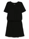 Emporio Armani Crepe Short Dress In Black