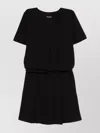Emporio Armani Cotton Crepe Short Dress