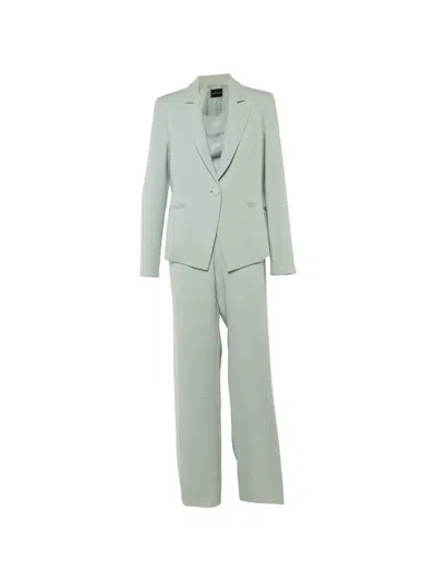 Pre-owned Emporio Armani Crepe Suit In Green