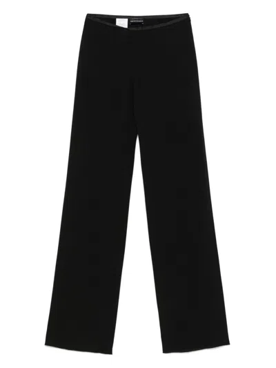 Emporio Armani Crepe Trousers In Black
