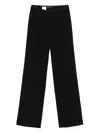 Emporio Armani Crepe Trousers In Black