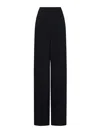 Emporio Armani Crepe Trousers In Black