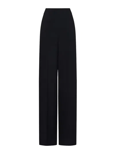 Emporio Armani Crepe Trousers In Black