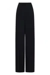 Emporio Armani Crepe Trousers In Black