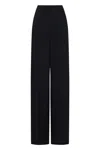 Emporio Armani Crepe Trousers In Black