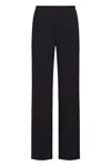 Emporio Armani Women's Crepe Wide-leg Trousers In Blue