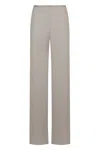 Emporio Armani Cady Texture Palazzo Trousers In Grey