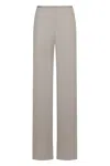 Emporio Armani Cady Texture Palazzo Trousers In Grey