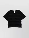 Emporio Armani Crew Neck Fringe T-shirt Keyhole Back