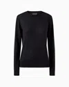 Emporio Armani Official Store Pull Ras-du-cou En Pure Laine Vierge In Bleu Marine