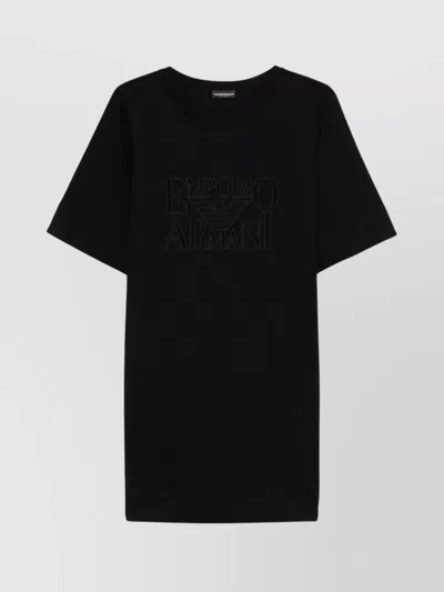 EMPORIO ARMANI CREW NECK KNEE LENGTH SHORT SLEEVES DRESS