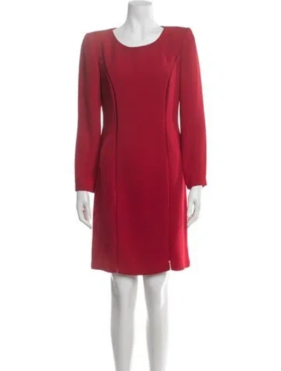 Pre-owned Emporio Armani Crew Neck Knee-length Dress In Red