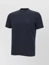 Emporio Armani Blue T-shirt With Logo On The Front Tone-on-tone