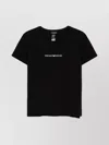 Emporio Armani Crew Neck Logo T-shirt With Side Slits