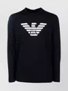 Emporio Armani Logo Print Modal Blend Sweatshirt In Black