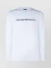 Emporio Armani Logo Print Long-sleeved Sweatshirt In White