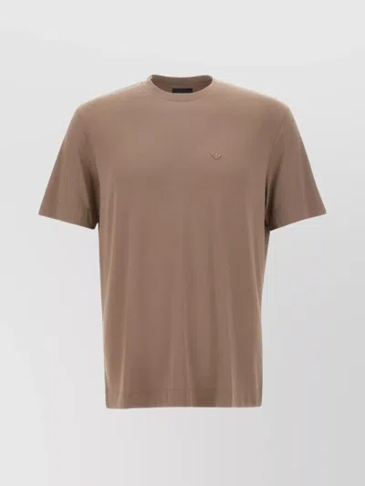 EMPORIO ARMANI CREW NECK MICRO EAGLE EMBROIDERY T-SHIRT