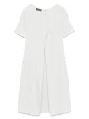 Emporio Armani Cutout Tie-waist Cotton Poplin Mini Dress In White