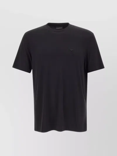 EMPORIO ARMANI CREW NECK MODAL BLEND SHORT SLEEVE TOP