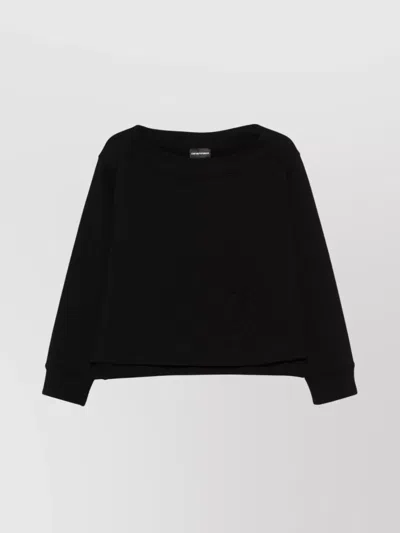 EMPORIO ARMANI CREW NECK ORGANIC COTTON SWEATSHIRT