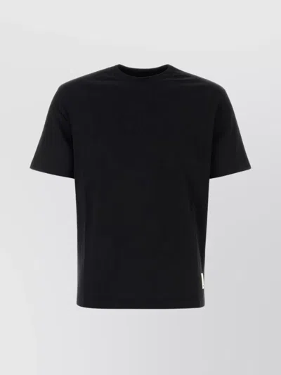 Emporio Armani Crew Neck Ribbed Neckline Short Sleeves T-shirt In Black